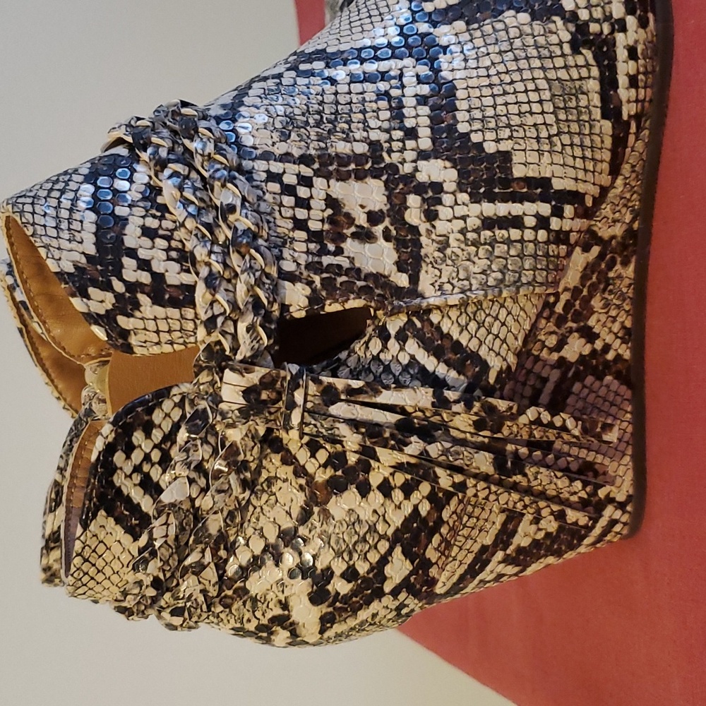 Wedge Heel Snake Print Bootie - image 7